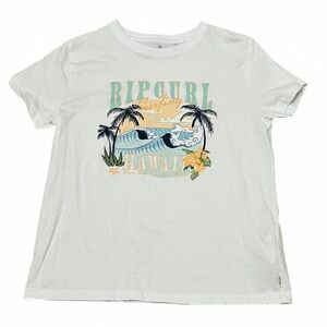 Rip Curl White Casual Surfer Tee